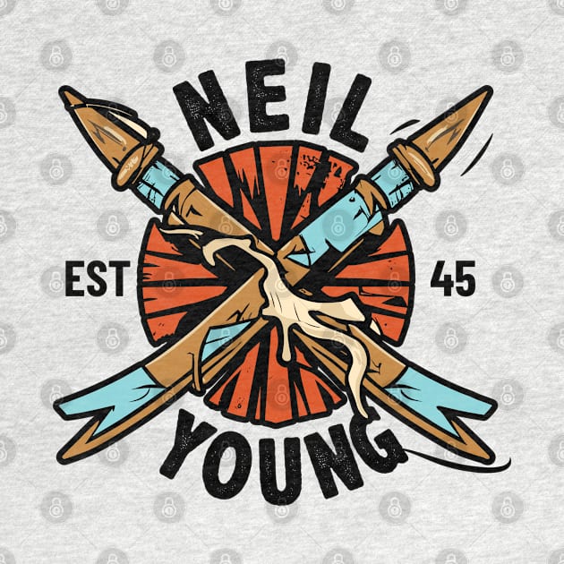 Neil Young - Broken Arrow Logo by elegantelite